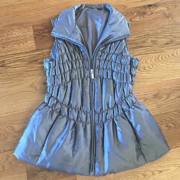 Indigo Jackets & Blazers - Silver gray puffer vest