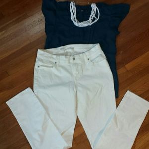 Old Navy white skinny jeans
