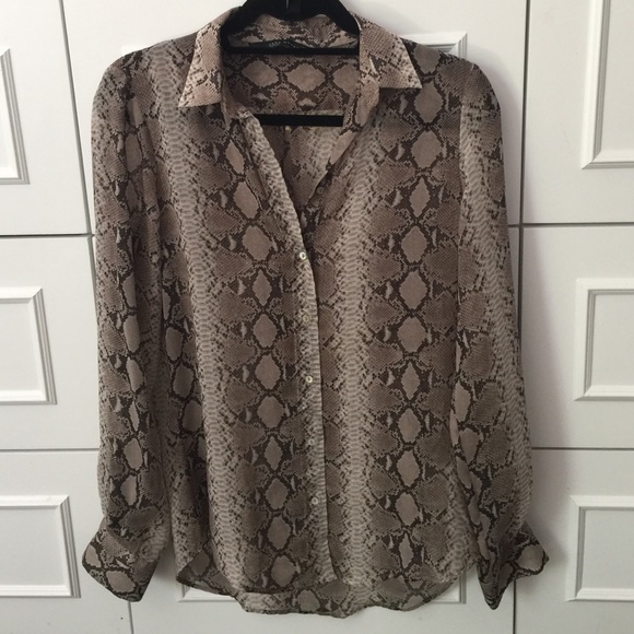 Zara blouse in snakeskin
