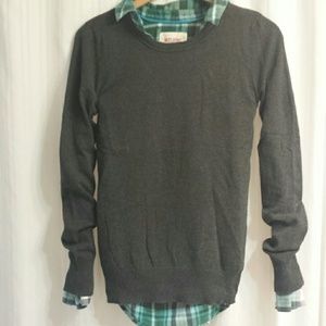 Basic grey crew neck sweater