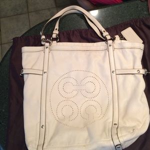 Coach Audrey Leather Andie Cinched Tote