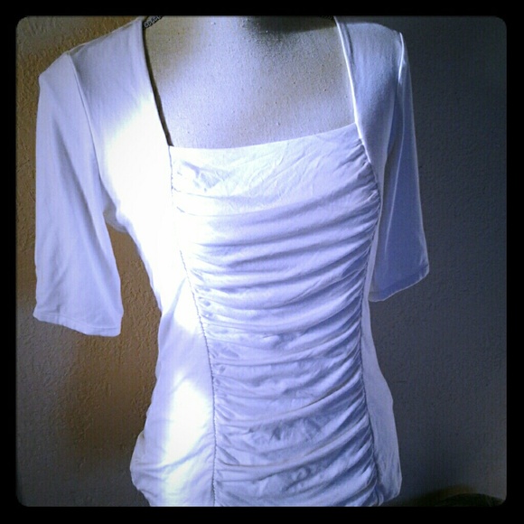 White house black market ruched top