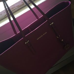 Fuchsia/ purple Michael Kors Tote .. Worn twice