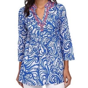 NWT Lilly Pulitzer Sarasota Tunic Current Affairs