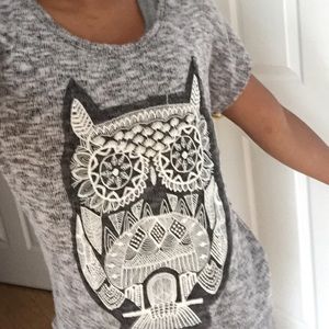 OWL EMBROIDERED TOP!!