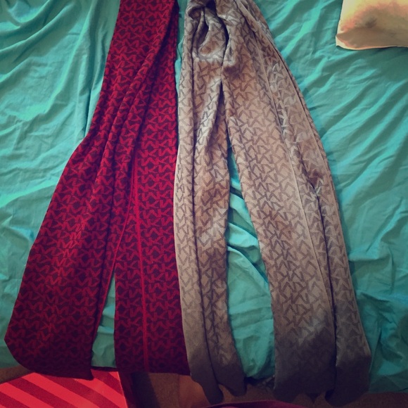 Silver And Red Michael Kors scarves
