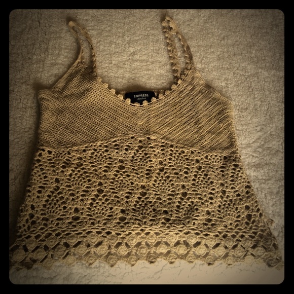 Hand-knit Express shirt. Medium