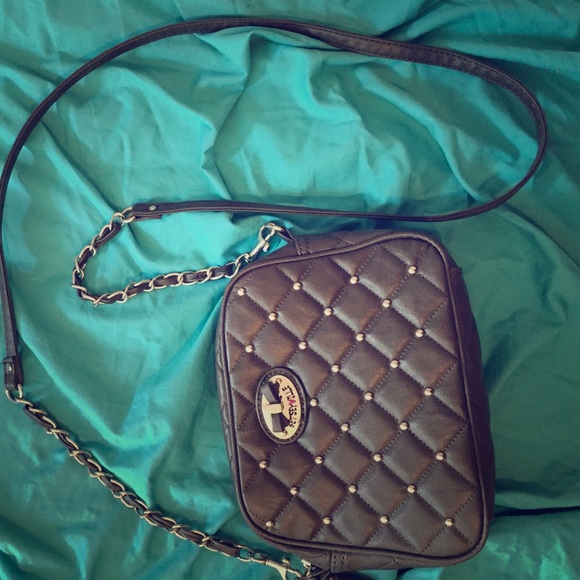 Betsey Johnson grey cross body purse