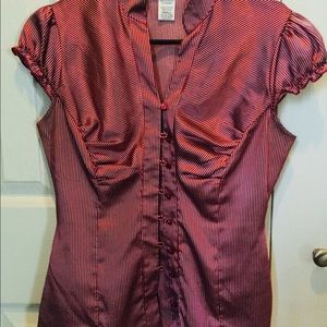 Short sleeve silk top