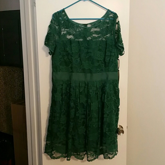 Modcloth green lace dress