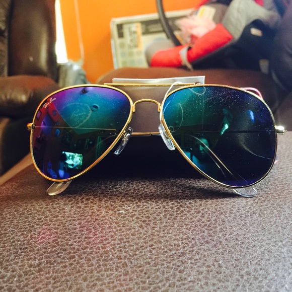 Blue Raybans Aviators Size 58mm NWT