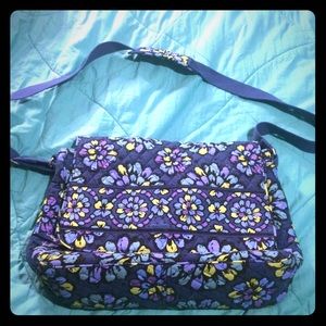 Vera Bradley indigo pop cross body messenger bag