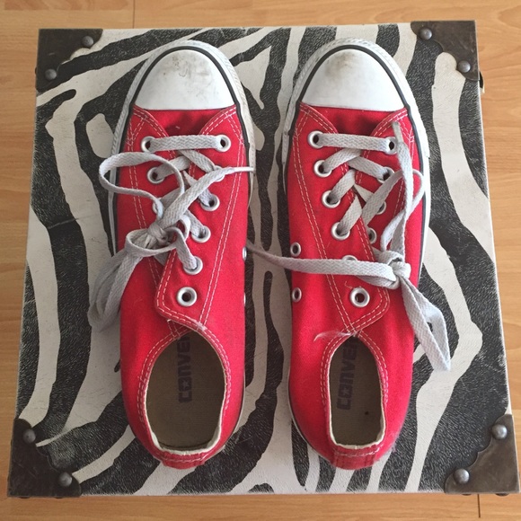Classic red Converse lace ups