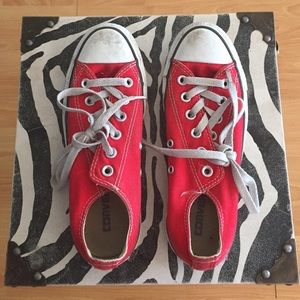 Classic red Converse lace ups