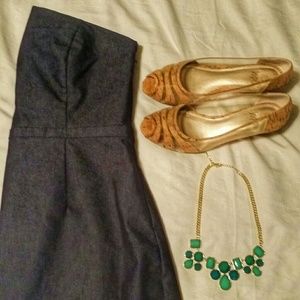 Strapless Denim Dress