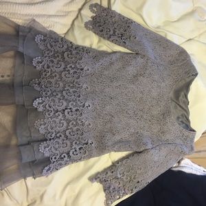 NWOT grey blouse