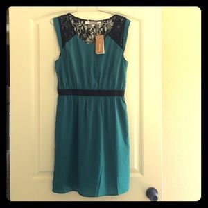 Hunter green dress.
