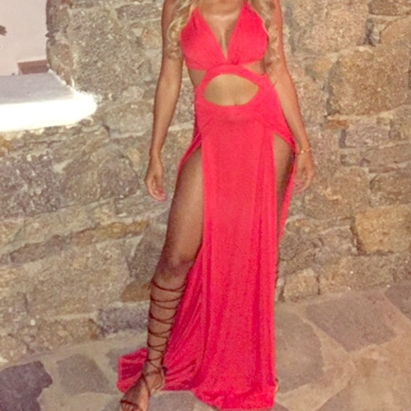Glam Envy 'Ibiza' dress (coral)