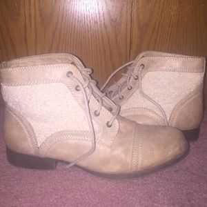 Tan booties! Cute for causal or dressing up