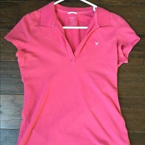 Short sleeve pink polo