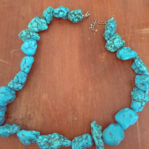 Turquoise Rock Necklace