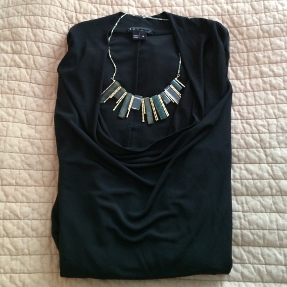Theory black long sleeved stretch tunic