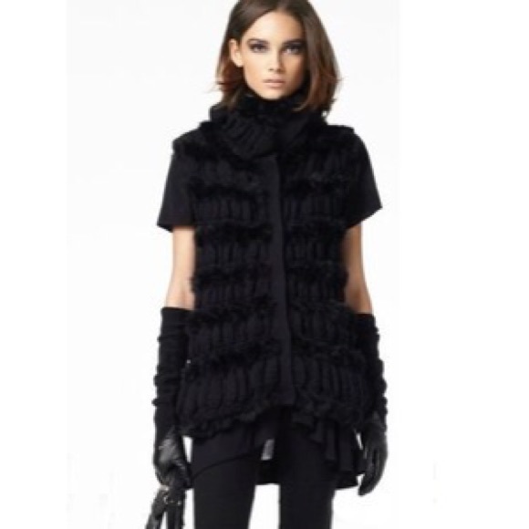 Diane Von Furstenberg | Sweaters | Dvf Alcina Rabbit Fur Wool Vest ...