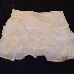 White mini skirt