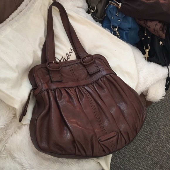 Cole Haan brown leather shoulder bag