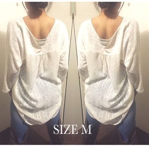 NEW! Nordstrom Bobeau White Laced Top