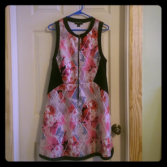 Floral geometric dress