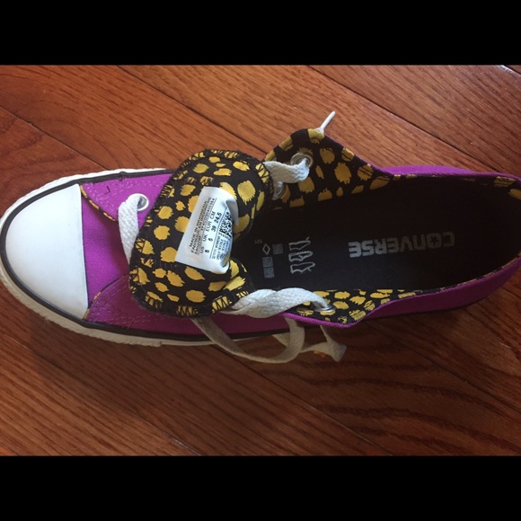Purple Chuck Taylor's. Converse.