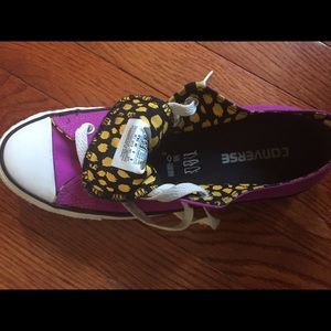 Purple Chuck Taylor's. Converse.
