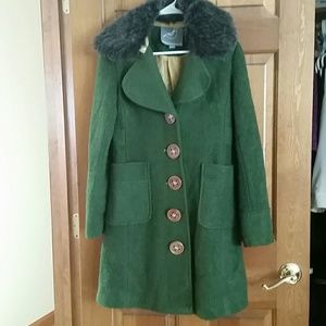 RESERVED Knitted Dove Green Wool Coat