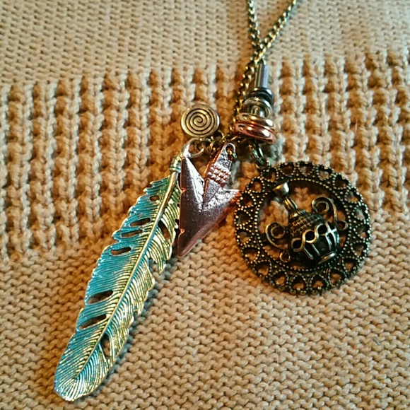 (SOLD)Native style long stranded Necklace