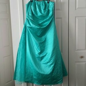 Satin  with Beaded Inset Ball Gown