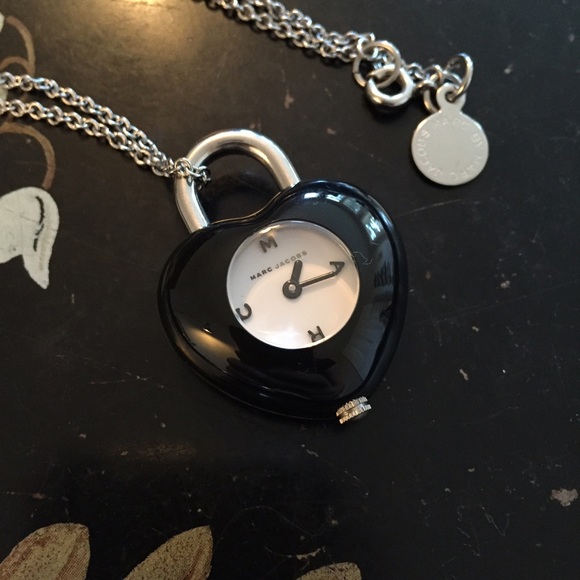 Marc Jacobs Heart Pendant Watch Necklace
