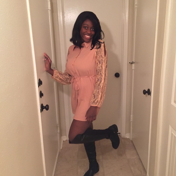 HP 🆕 Nude Dress Size Medium - Picture 3 of 4