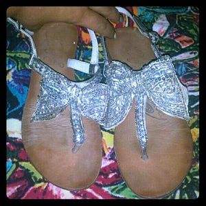 sold Naughty monkey beaded bling bow sandals