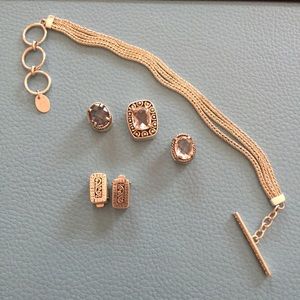 Lori Bonn charm bracelet with charms and stoppers