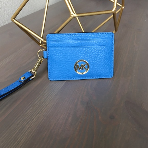 Michael Kors Accessories - NWT Michael Kors Heritage Blue ID & Card Case