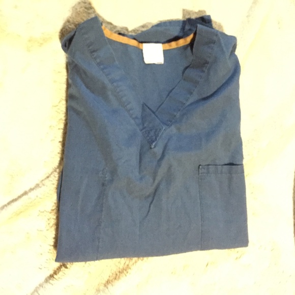 Navy Blue Scrub Top
