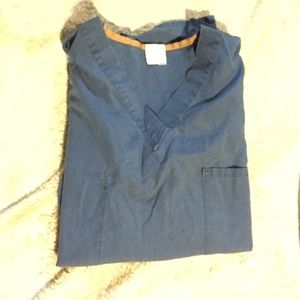 Navy Blue Scrub Top