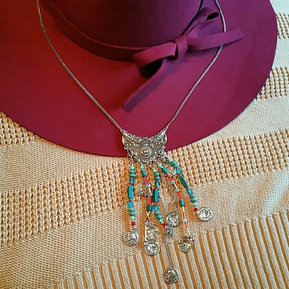 (SOLD)Long multi bead and strand necklace - Picture 1 of 4