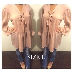 NEW! Nordstrom Bobeau Light Pink Blouse