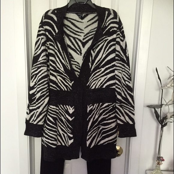 Zebra print sweater.