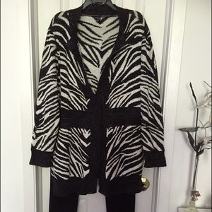 Zebra print sweater.