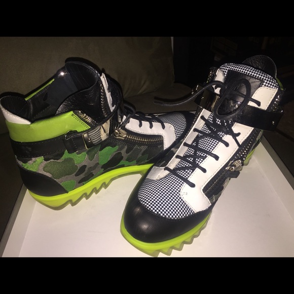 Giuseppe Zanotti army fatigue men's shoe