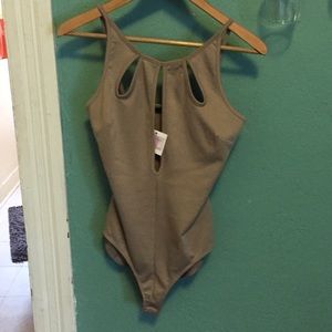 Sexy taupe leotard NWT