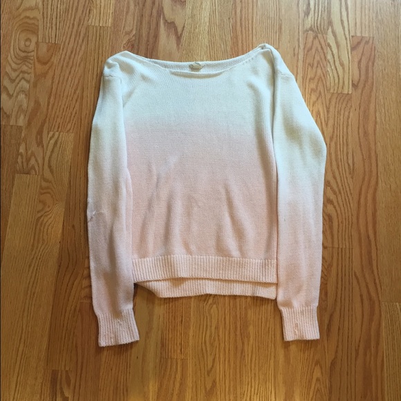 Ombré white pink sweater
